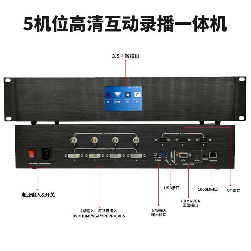T984D 5机位高清互动录播一体机接口图